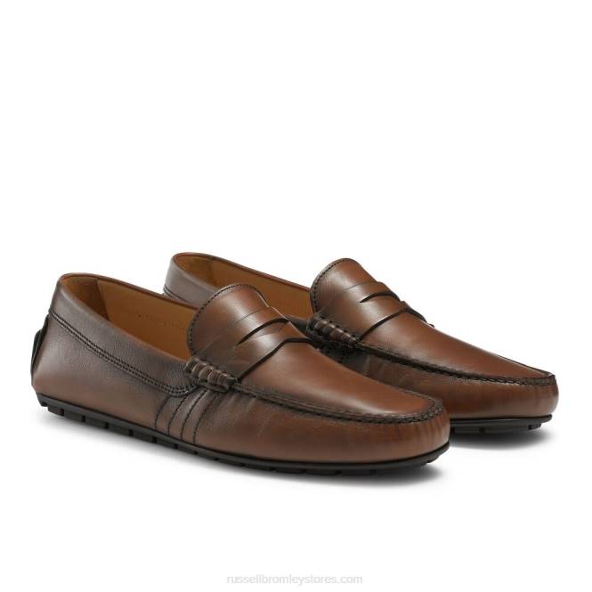 גברים נהג ללבוש רך חום 0X82487 Russell And Bromley