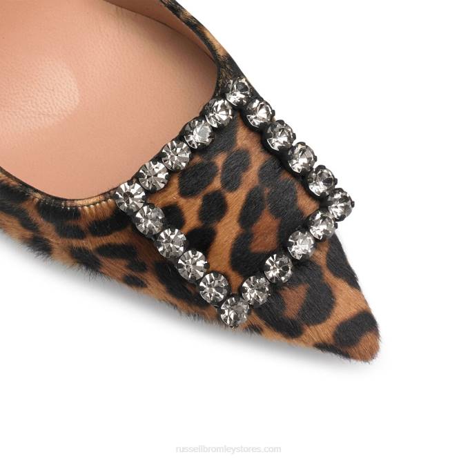 נשים משאבת Jewelpoint Jeweled נָמֵר 0X82184 Russell And Bromley