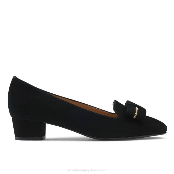 נשים beau bow trim court שָׁחוֹר 0X82133 Russell And Bromley