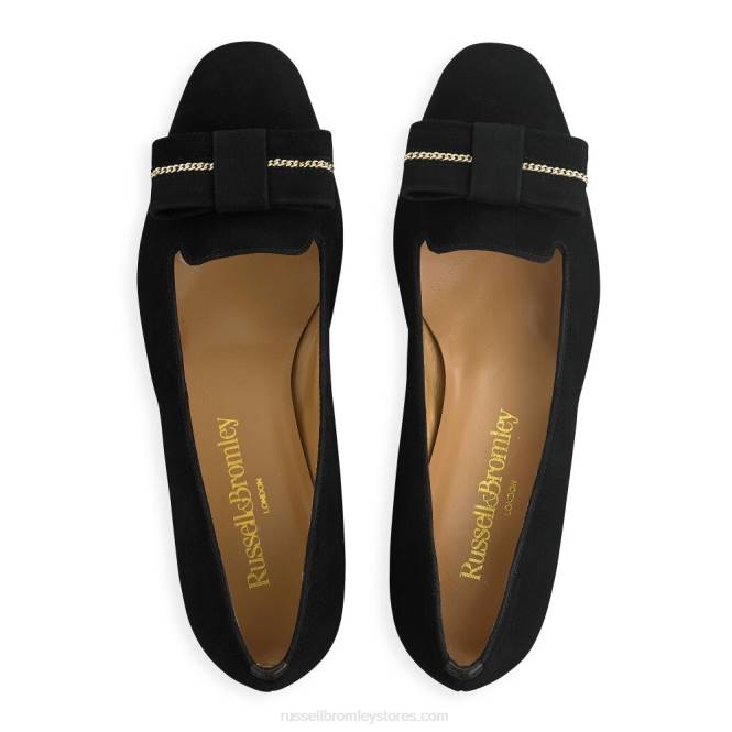 נשים beau bow trim court שָׁחוֹר 0X82133 Russell And Bromley