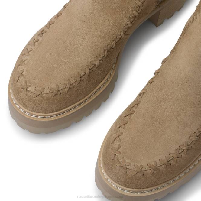 נשים hipstitch dryleks: עקב מוערם בשוט בז' 0X82295 Russell And Bromley