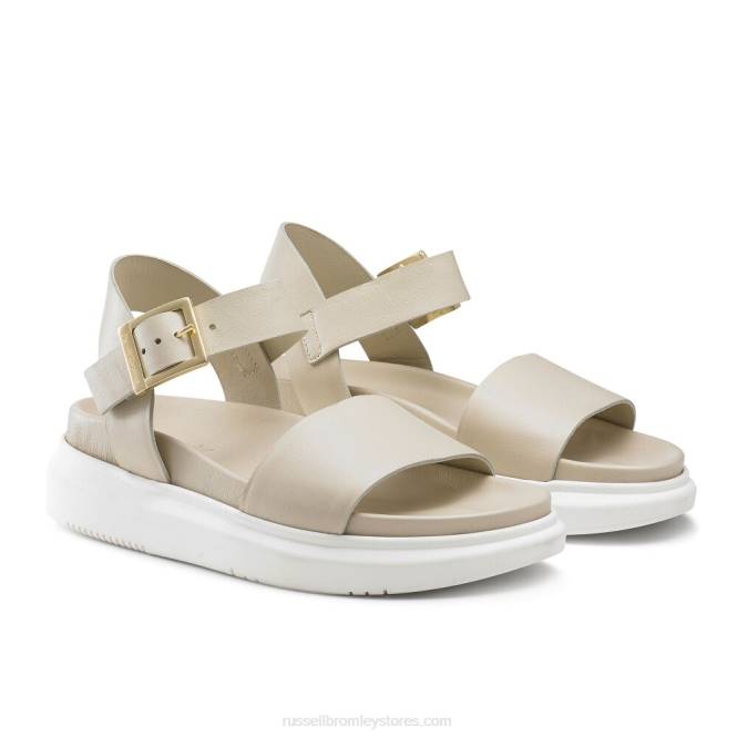 נשים סנדל שטוח של miramar chunky לבן 0X82384 Russell And Bromley