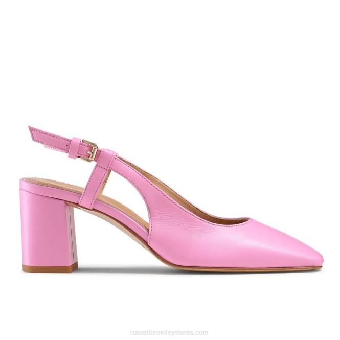 נשים סוכר פאי עקב בלוק slingback וָרוֹד 0X82124 Russell And Bromley