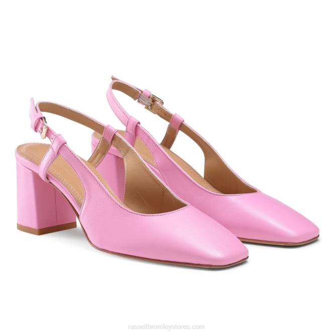 נשים סוכר פאי עקב בלוק slingback וָרוֹד 0X82124 Russell And Bromley