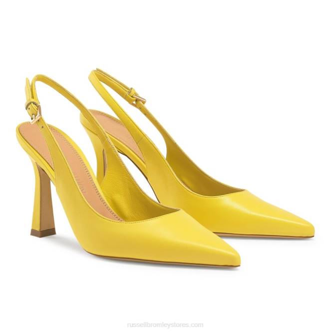 נשים משאבת נקודת slingback נקודתית צהוב 0X82189 Russell And Bromley