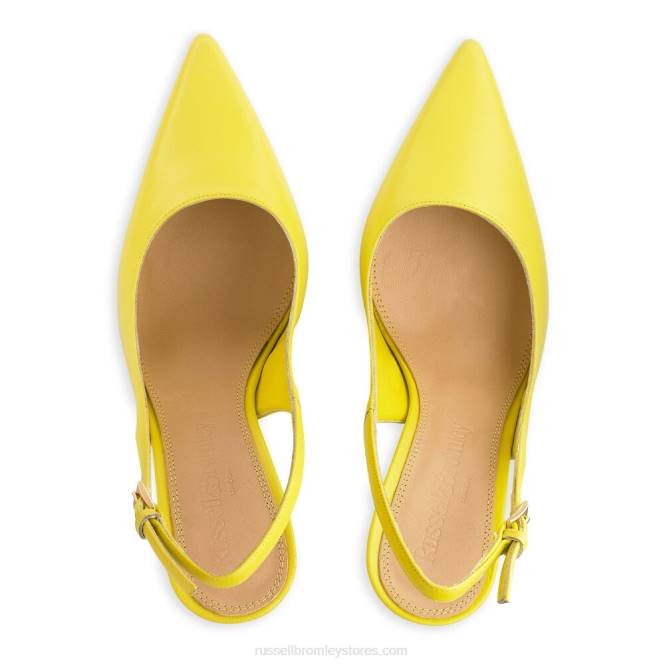 נשים משאבת נקודת slingback נקודתית צהוב 0X82189 Russell And Bromley